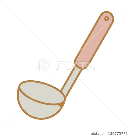 シンプルなおたまのイラスト 130775773