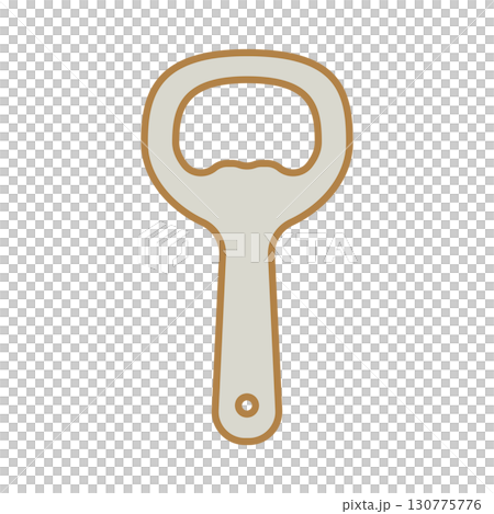 簡單的開瓶器圖示插圖 簡單的開瓶器圖示插圖 130775776