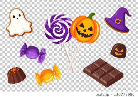ハロウィンカラーのお菓子セット 130775980