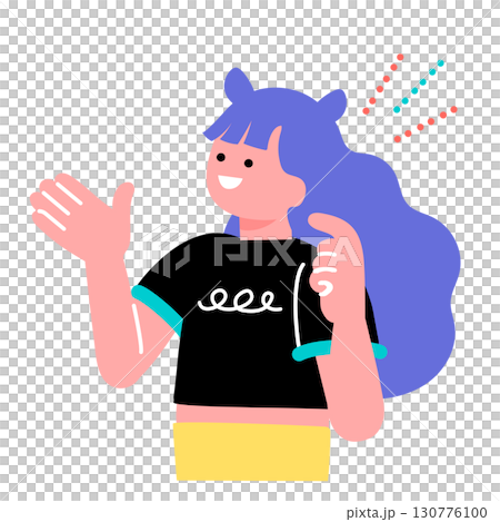 一位年輕人演講的流行彩色插圖 一位年輕人演講的流行彩色插圖 130776100