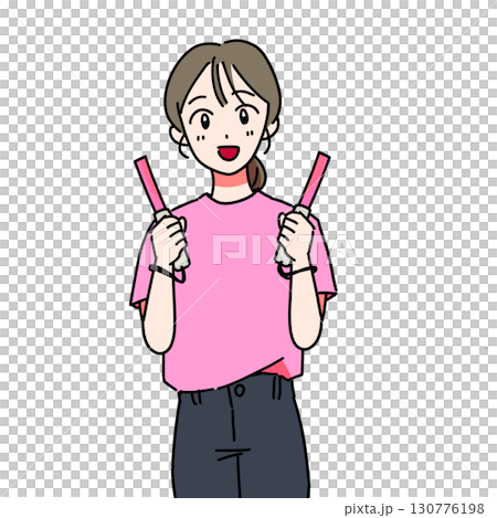 Idol fan (pink T-shirt) 130776198