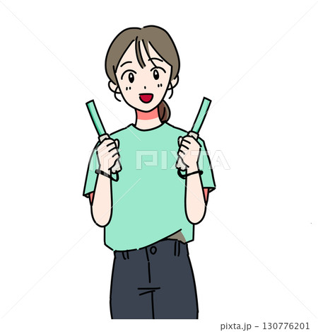 アイドルファン(グリーンTシャツ) アイドルファン(グリーンTシャツ) 130776201