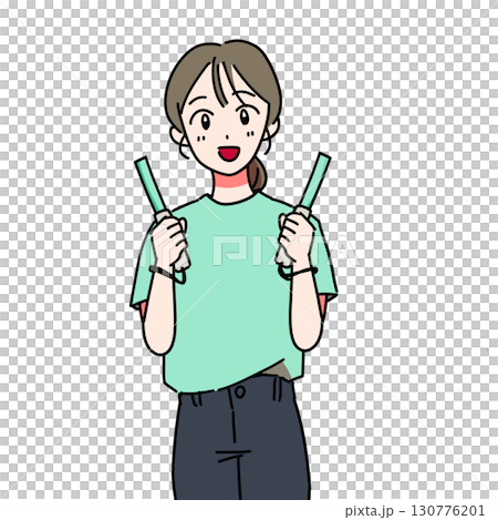 アイドルファン(グリーンTシャツ) アイドルファン(グリーンTシャツ) 130776201