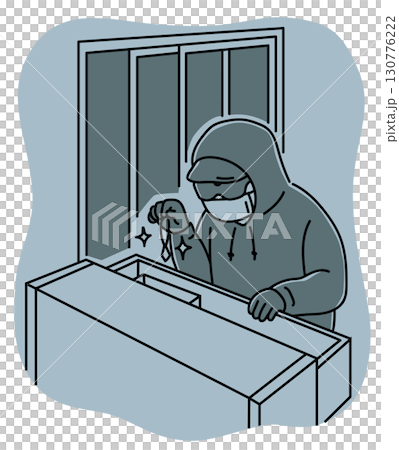 A thief breaks into a house and steals jewellery 130776222