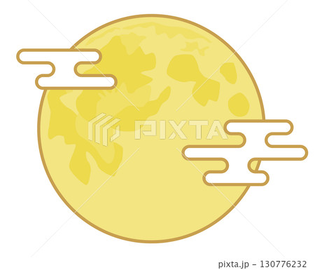 満月と霞_主線あり 130776232