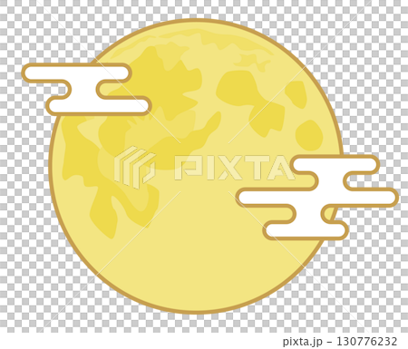 満月と霞_主線あり 130776232