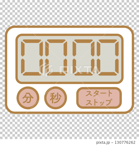 簡單的廚房計時器插圖 130776262