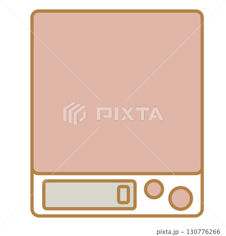 シンプルなキッチンスケールのアイコンイラスト シンプルなキッチンスケールのアイコンイラスト 130776266