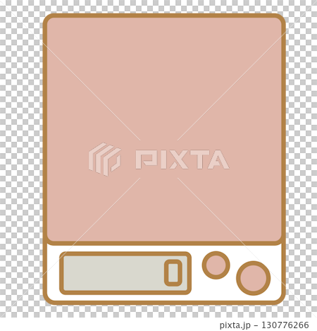 シンプルなキッチンスケールのアイコンイラスト シンプルなキッチンスケールのアイコンイラスト 130776266