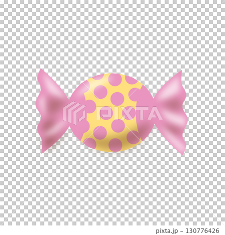 粉紅色和黃色的糖果 130776426