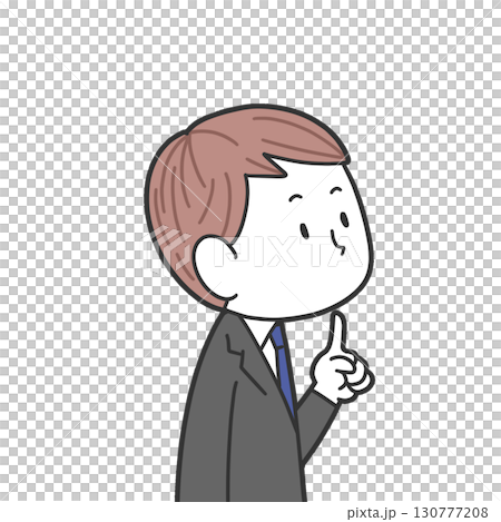 考える会社員 130777208