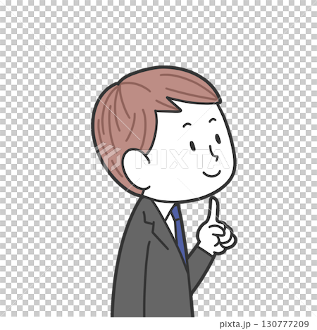 考える会社員男性 130777209