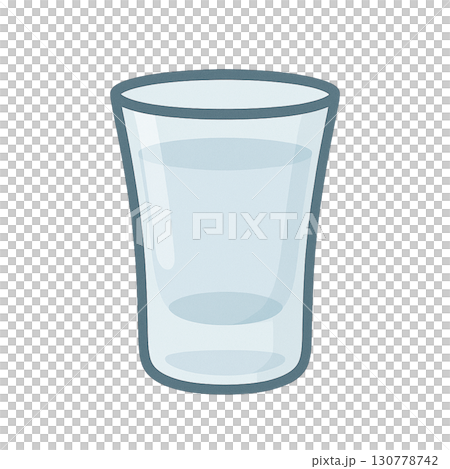 流行可愛的空酒杯平面插畫素材 流行可愛的空酒杯平面插畫素材 130778742