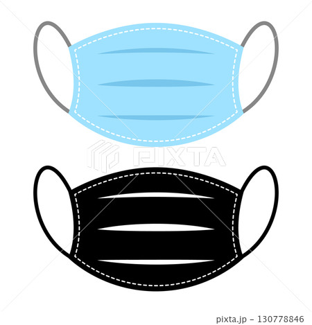 Medical Face Mask and Silhouette Vector Illustration. This illustration is perfect for projects related to healthcare, safety, medical equipment, hygiene awareness. Medical Face Mask and Silhouette Vector Illustration. This illustration is perfect for projects related to healthcare, safety, medical equipment, hygiene awareness. 130778846