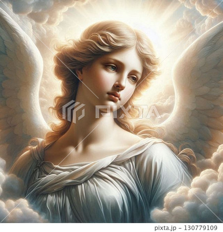 天使、絵画風 130779109