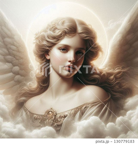 天使、絵画風 130779183