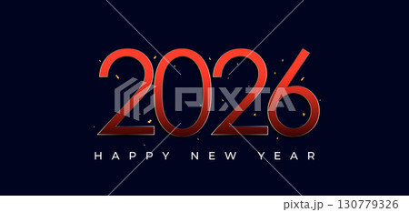 2026 Gold 3d Number for Happy New Year Elegant Numbers indicating the Date of the New Year. Banner for greeting Card 2026 Gold 3d Number for Happy New Year Elegant Numbers indicating the Date of the New Year. Banner for greeting Card 130779326