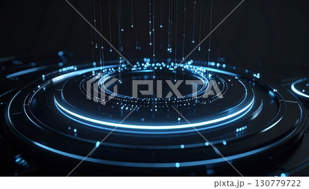 Futuristic Digital Earth Sphere with Bright Data Points and Network Lines Representing Global Connectivity Futuristic Digital Earth Sphere with Bright Data Points and Network Lines Representing Global Connectivity 130779722