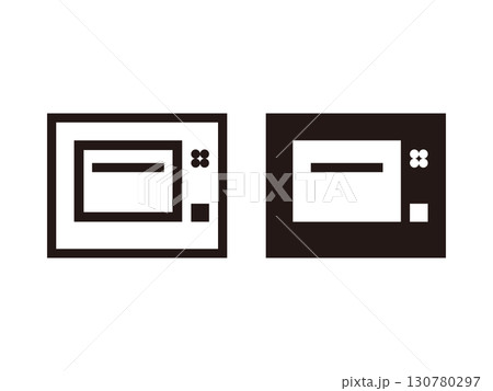 電子レンジのアイコンのセット 電子レンジのアイコンのセット 130780297