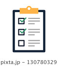 Checklist document paper illustration. Clipboard with check mark icon 130780329
