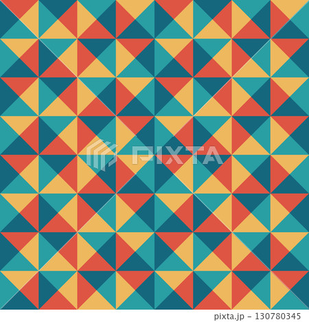Geometric triangle retro wallpaper pattern background design 130780345