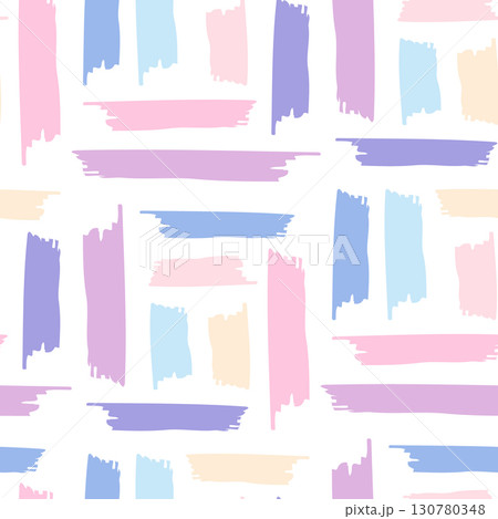 Colorful pastel seamless brush pattern design 130780348
