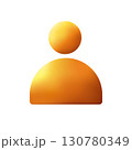 3d avatar user icon design element vector. 130780349