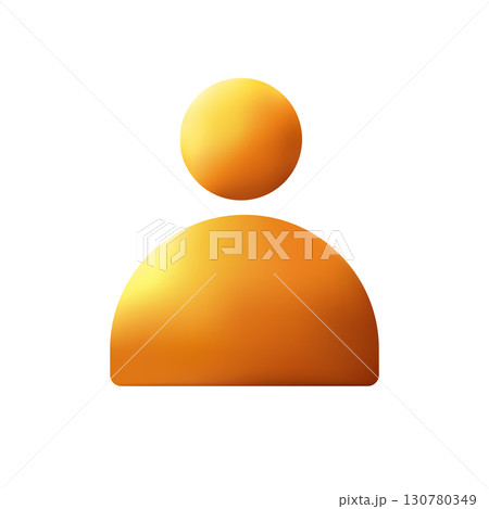 3d avatar user icon design element vector. 130780349