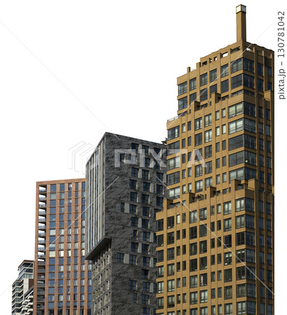 Modern skyscrapers on white background 130781042