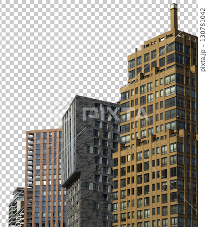 Modern skyscrapers on white background 130781042