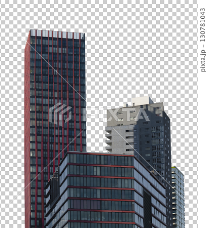 Modern skyscrapers on white background Modern skyscrapers on white background 130781043