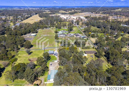 Aerial view of a lush and vibrant landscape in Bringelly Aerial view of a lush and vibrant landscape in Bringelly 130781969