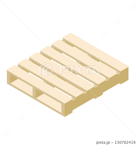 木製パレット（アイソメトリックイラスト） 130782419