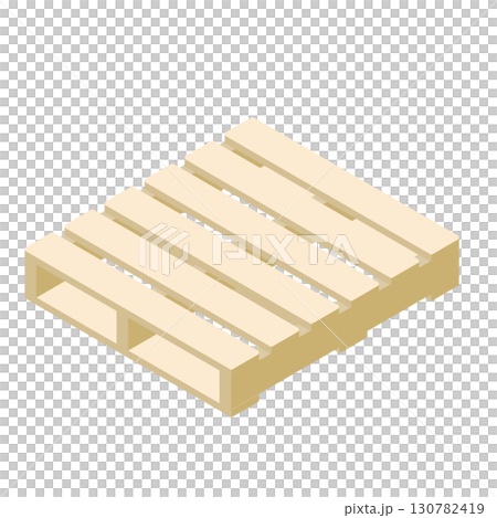 木製パレット（アイソメトリックイラスト） 130782419