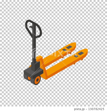 パレットトラック アイソメトリックイラスト01 130782425