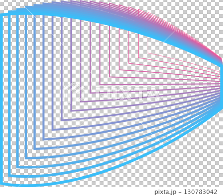 Square gradient blue and pink frame, banner, brand, logo or symbol 130783042