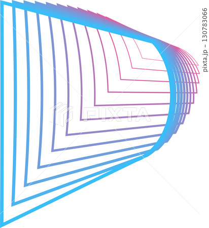 Square gradient blue and pink frame, banner, brand, logo or symbol 130783066