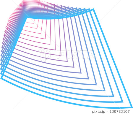 Square gradient blue and pink frame, banner, brand, logo or symbol 130783107