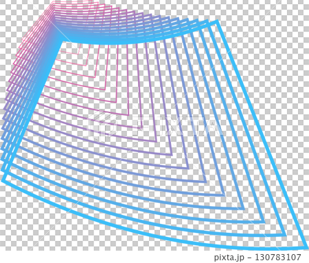 Square gradient blue and pink frame, banner, brand, logo or symbol 130783107