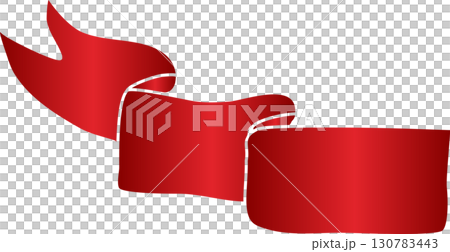 Red price tag ribbon and banner 130783443