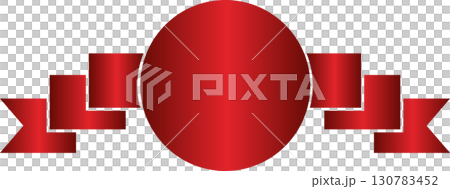 Red price tag ribbon and banner 130783452