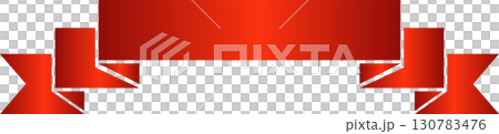 Red price tag ribbon and banner 130783476