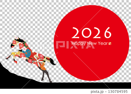 2026年午年年賀状 130784595