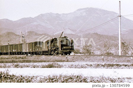 D60牽引貨物列車、九州筑豊本線　昭和43年　筑前山家　福岡県 130784599