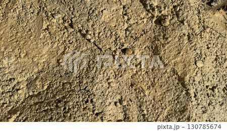 Dry cracked soil texture symbolizing drought and climate change 130785674