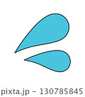 クリアブルーの汗マーク2つ 130785845