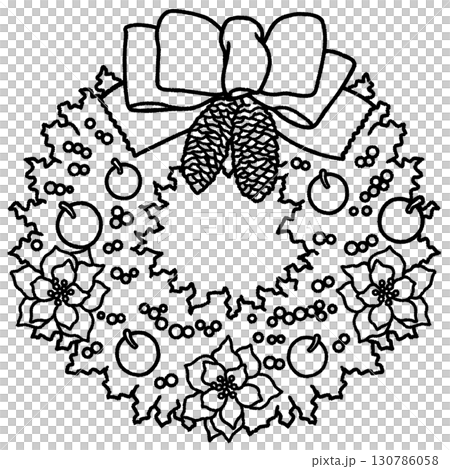 クリスマスリース 130786058
