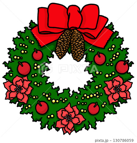 クリスマスリース 130786059