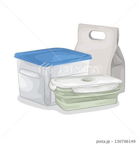 Illustration of Food Container 130786149