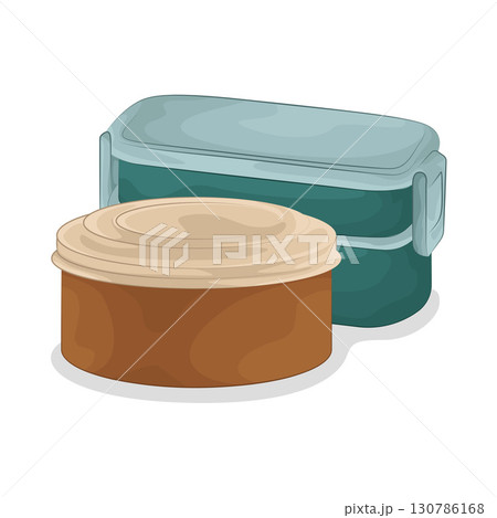 Illustration of Food Container Illustration of Food Container 130786168